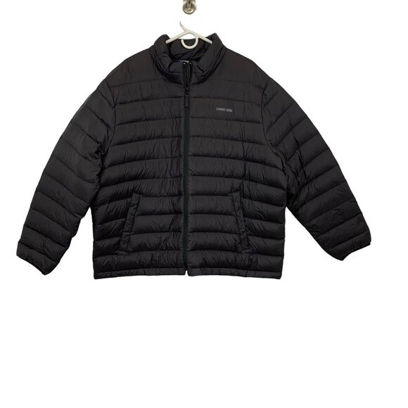 NWT Lands' End Men's Down Puffer Winter Jacket Size XXL 600 Black - Picture 2 of 13